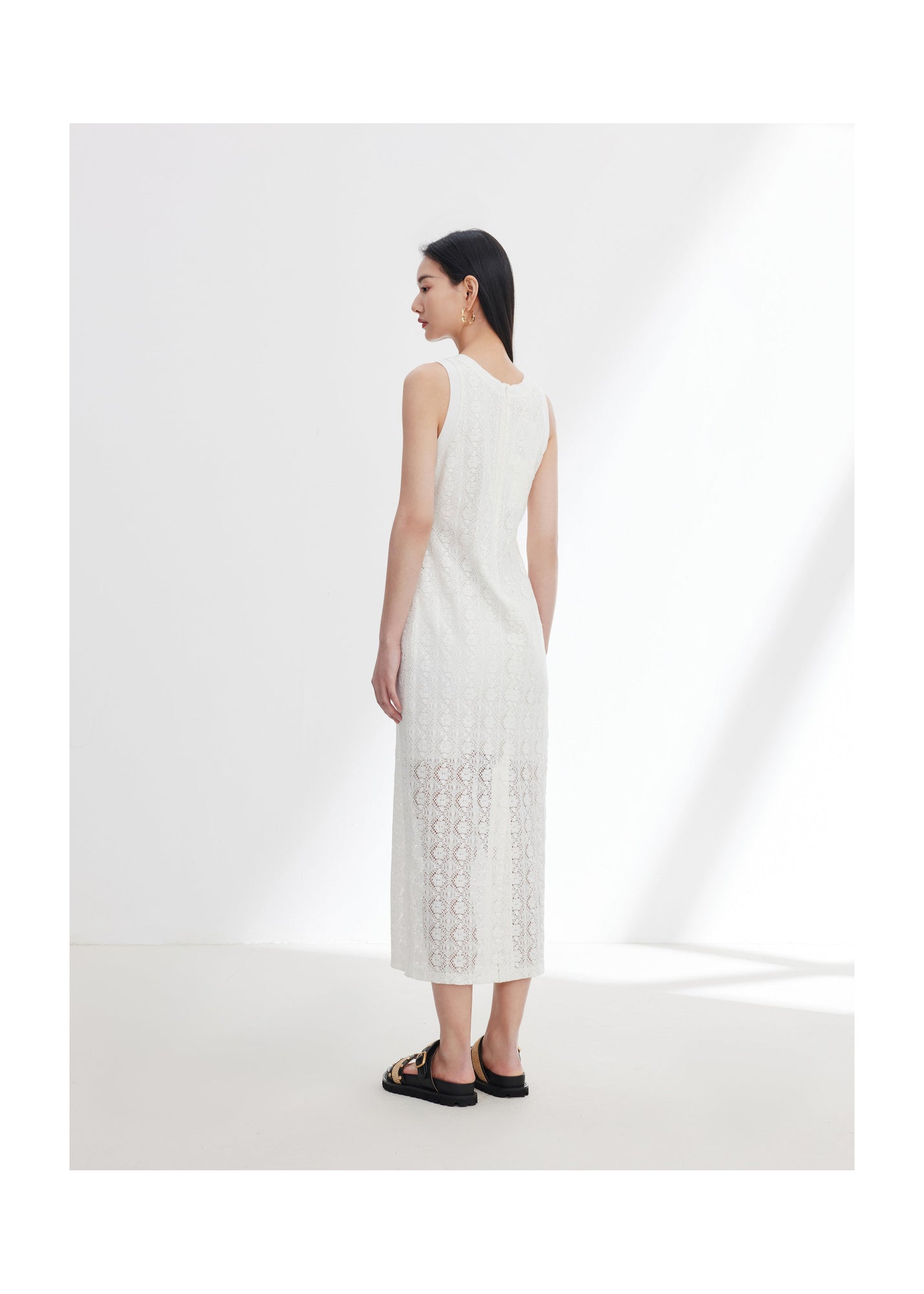 Sleeveless Dress | White