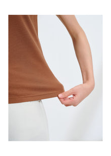 Sleeveless Tank Top | Brown