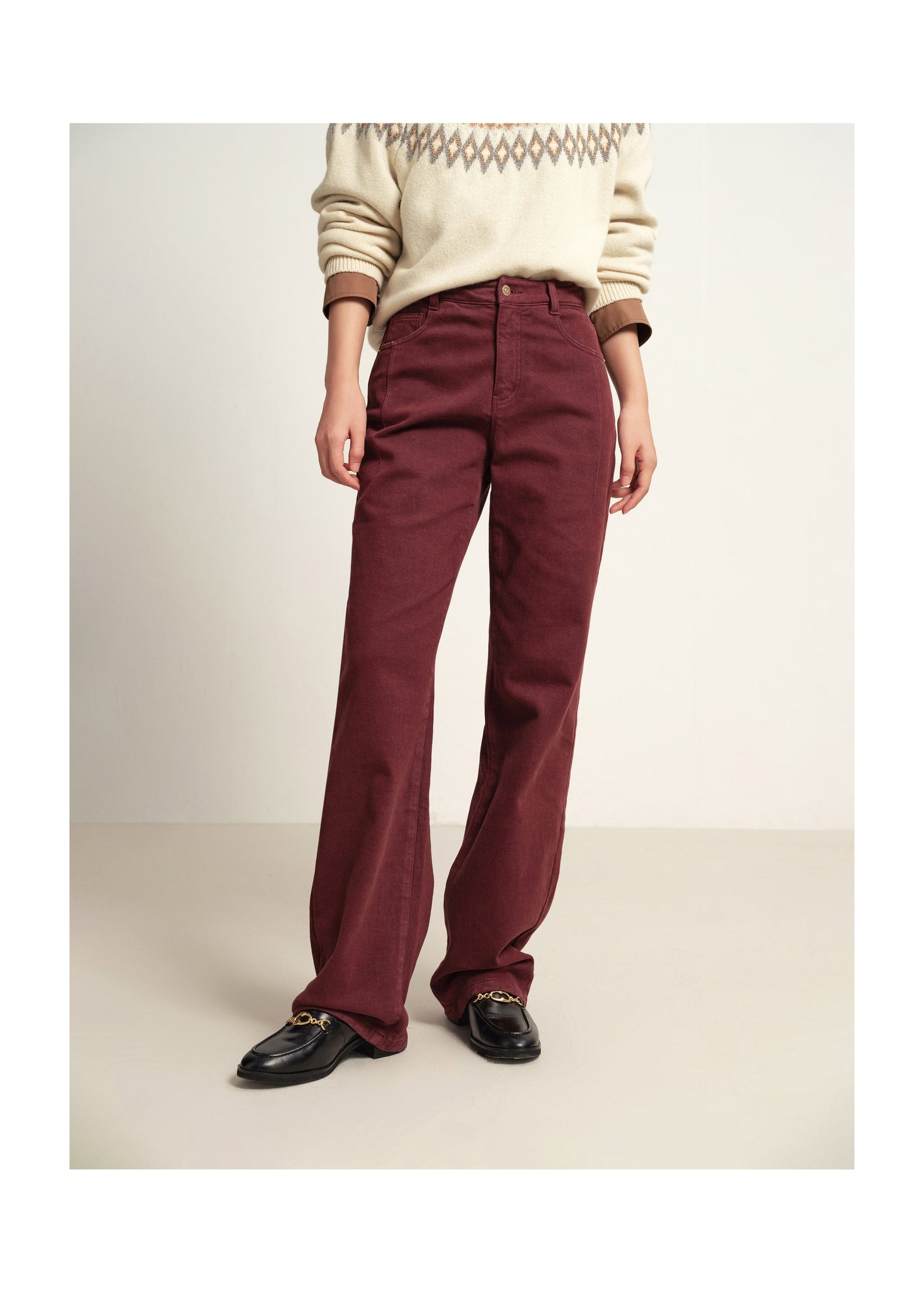 Slim Fit Pants | Burgundy