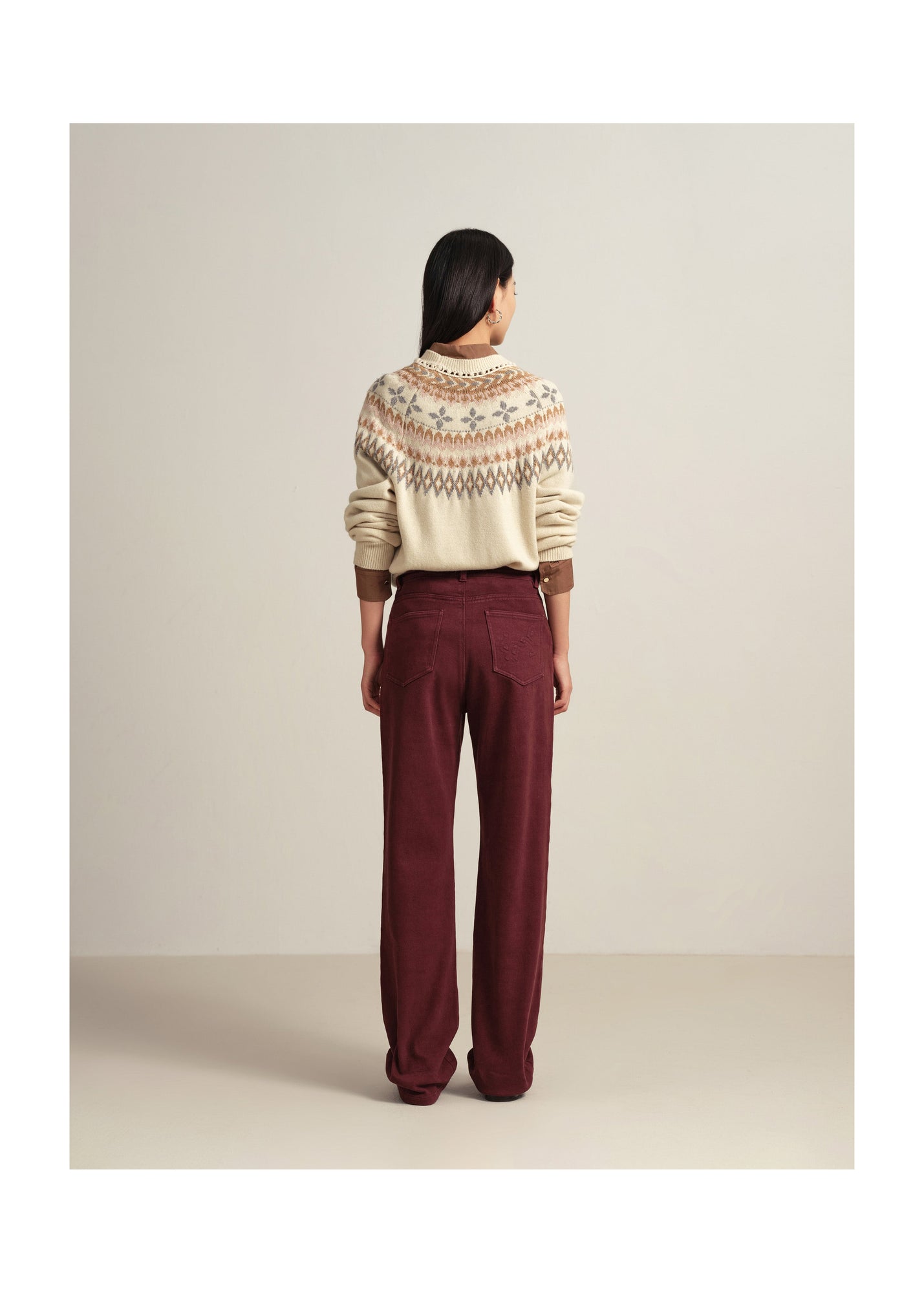 Slim Fit Pants | Burgundy