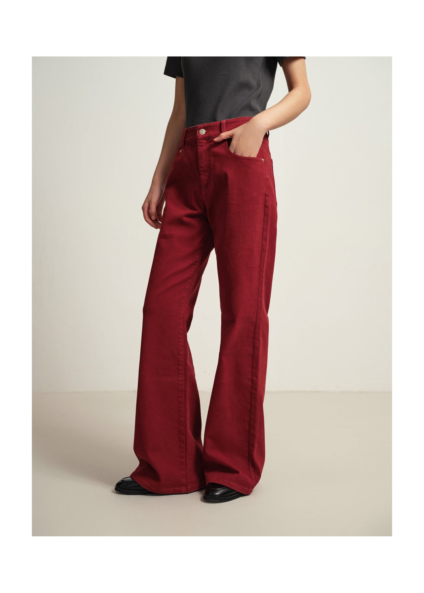 Slim Fit Pants | Red