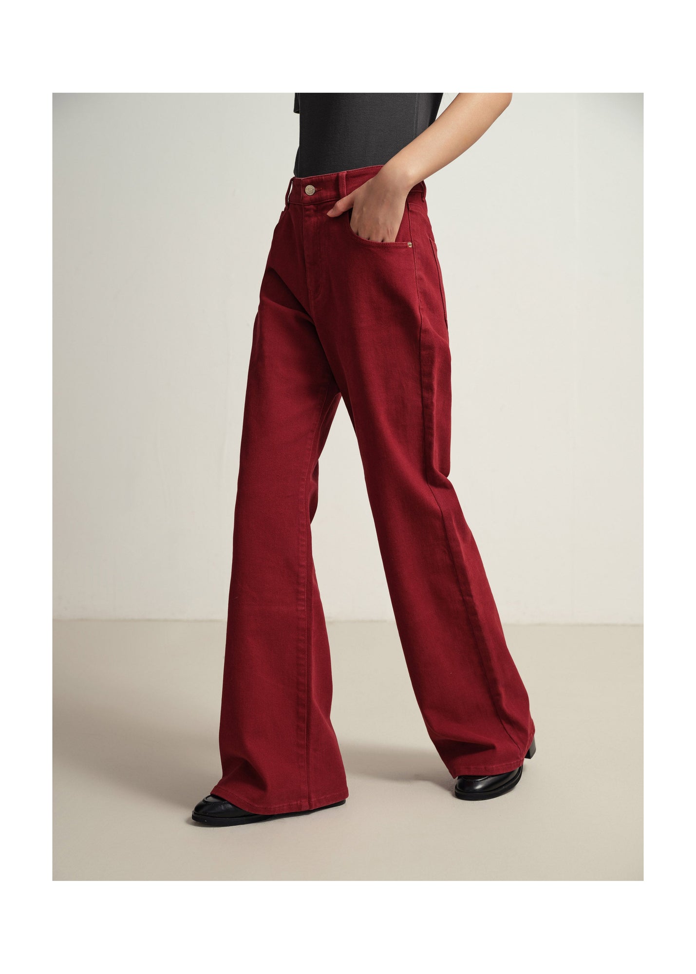 Slim Fit Pants | Red