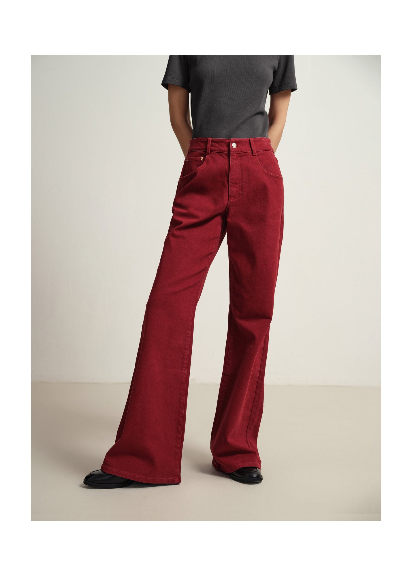 Slim Fit Pants | Red