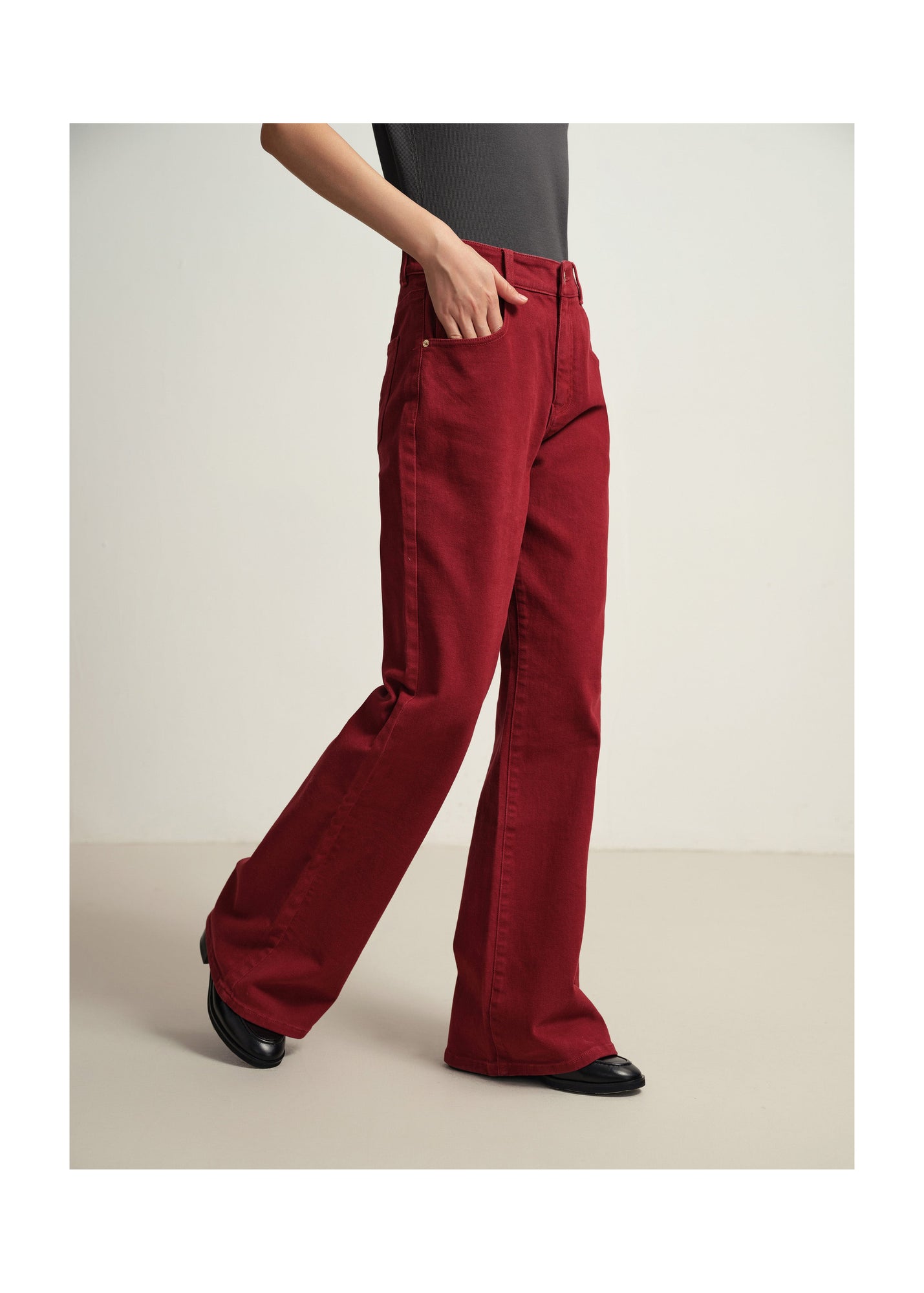 Slim Fit Pants | Red