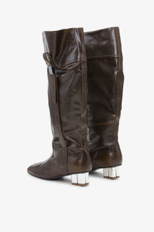 Slouchy Knee Boots in | Dark Olive