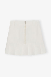 Slub Linen Mini Skirt | Egret