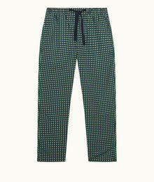 Sonoran Relaxed Fit Piscina Print Drawcord Trousers | Agave Green