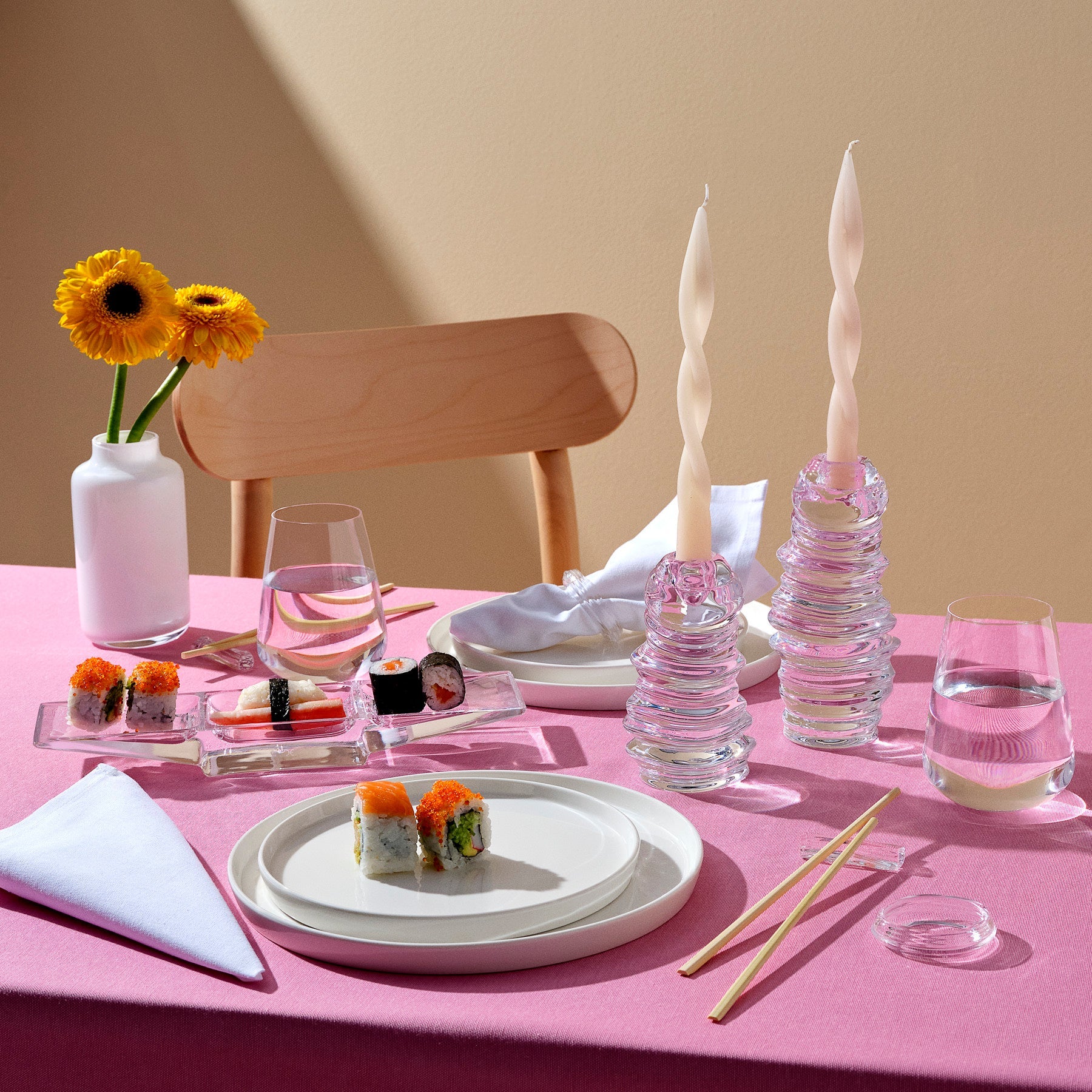 Eos Cutlery Rests | Clear Crystal | Set of 4