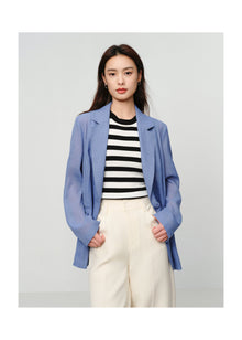 Straight-cut Blazer | Blue