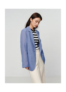 Straight-cut Blazer | Blue