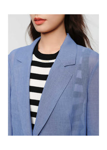 Straight-cut Blazer | Blue