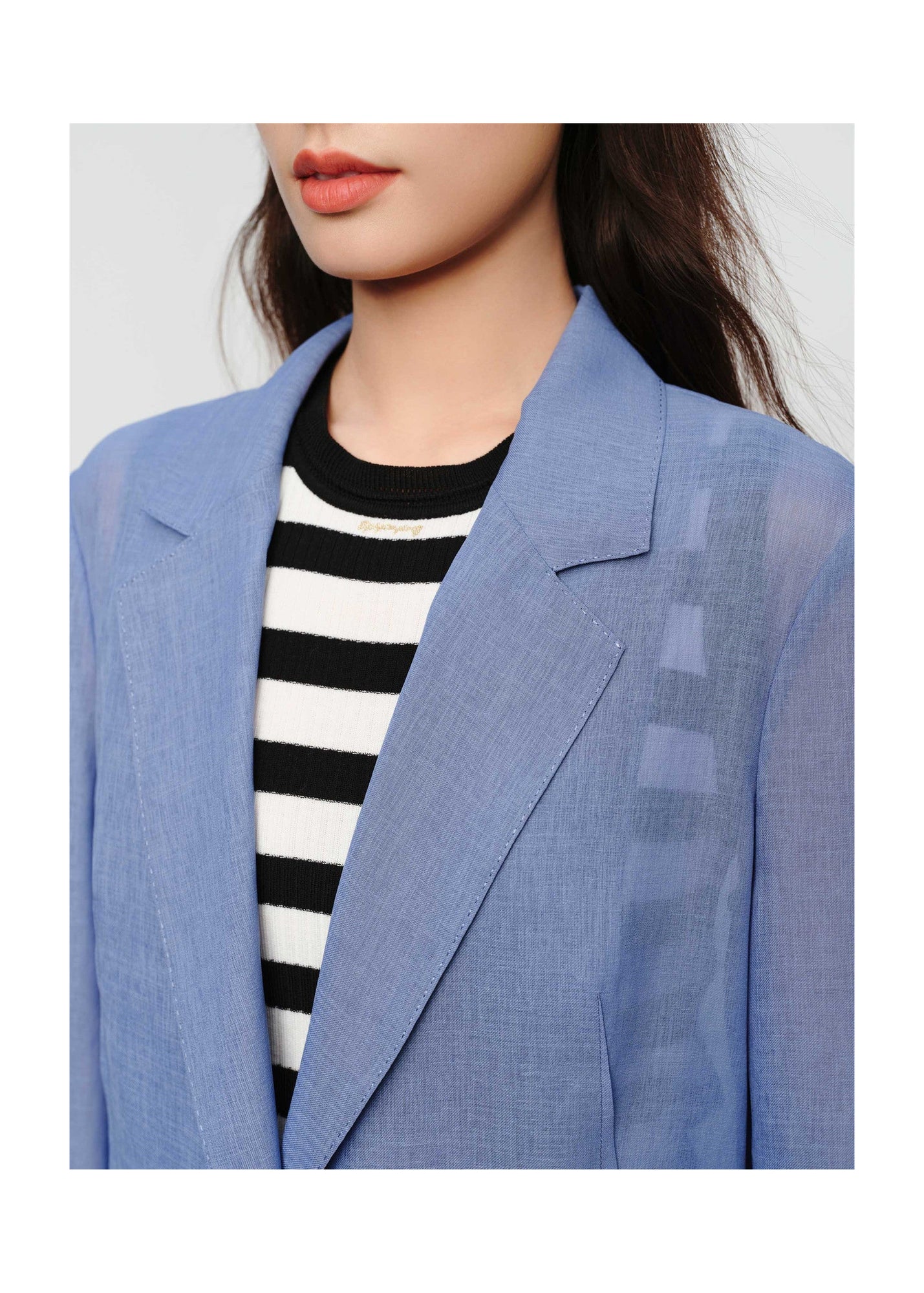 Straight-cut Blazer | Blue