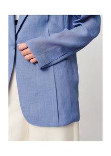 Straight-cut Blazer | Blue