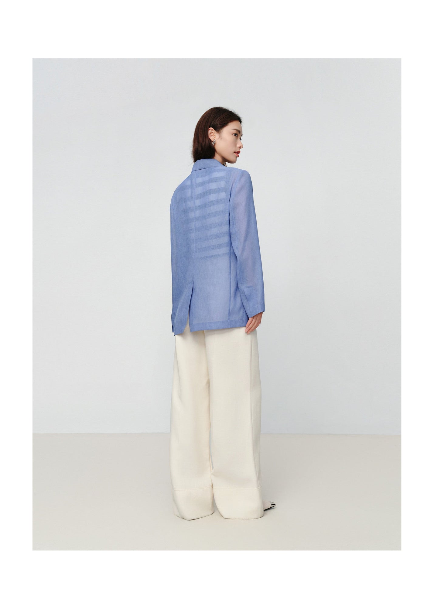 Straight-cut Blazer | Blue