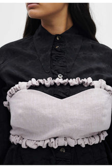 Strapless Crop Top | Light Lilac