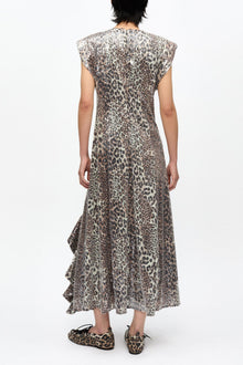 Stretch Sequins Long Dress | Leopard