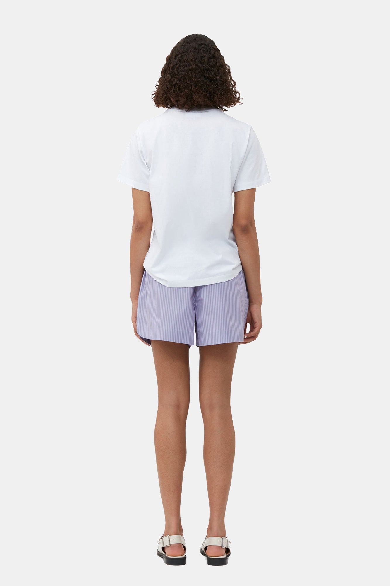 Stripe Cotton Elastic Shorts | Forever Blue