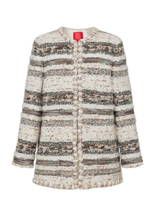 Striped Coat | Beige