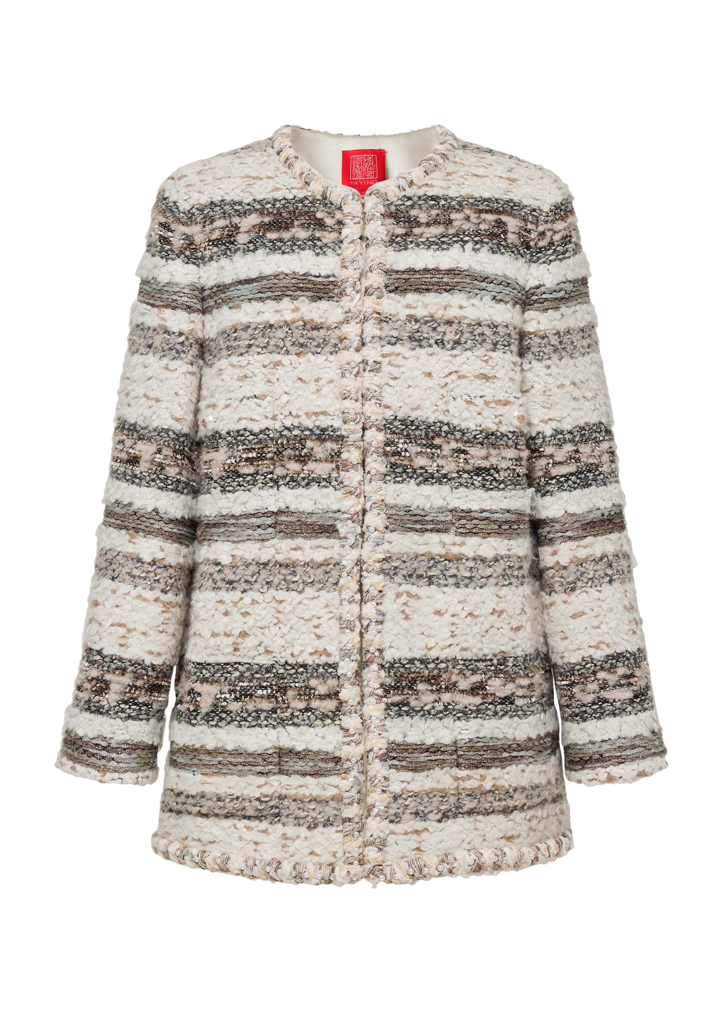 Striped Coat | Beige