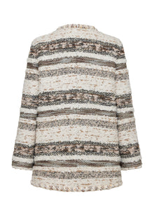 Striped Coat | Beige