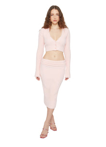 Womens | Sweet Rib Knit Cardigan | Light Pink