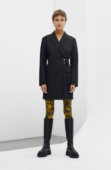 Printed Mesh High Waist Slim Leggings | Lemon