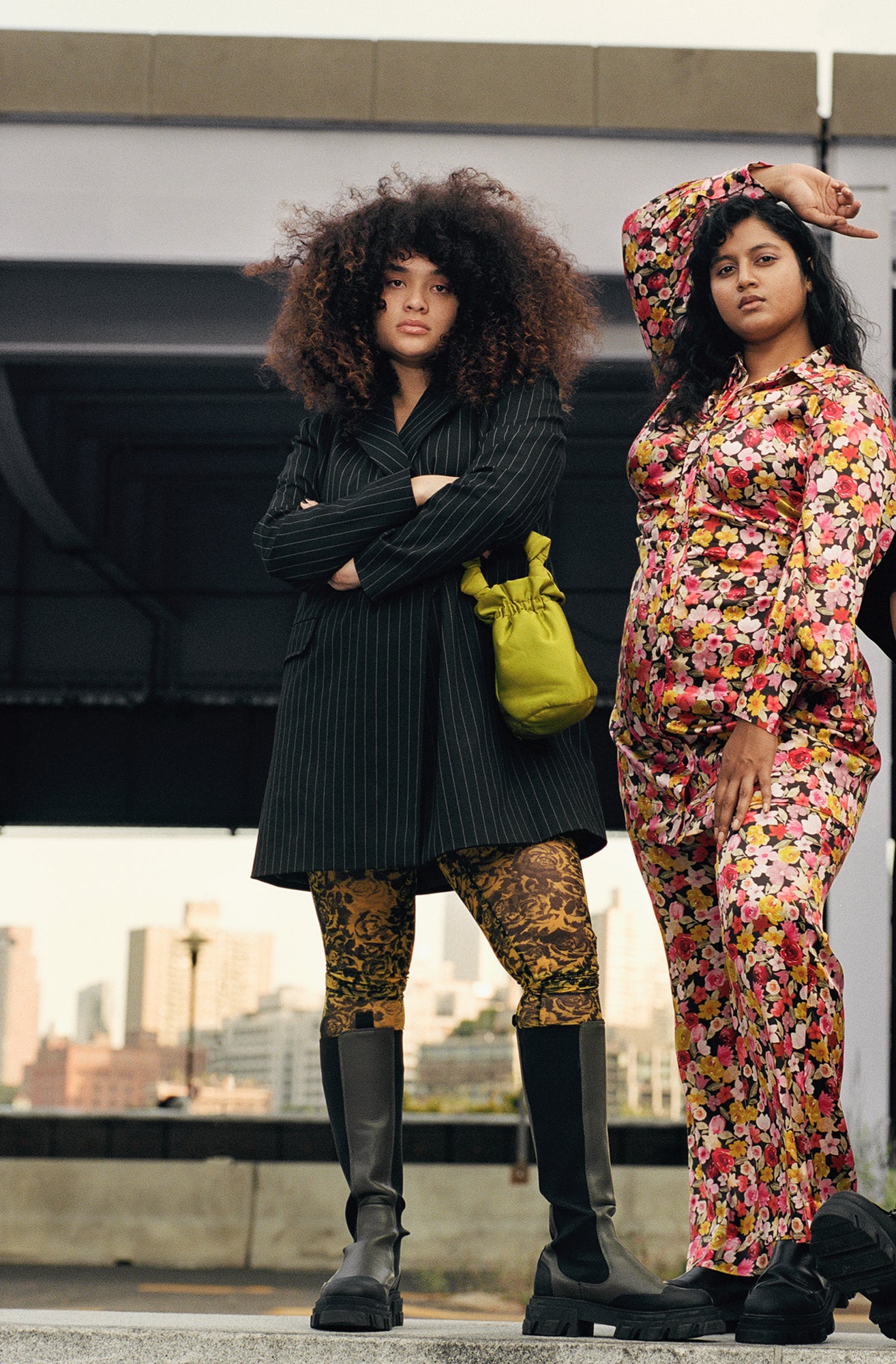 Printed Mesh High Waist Slim Leggings | Lemon