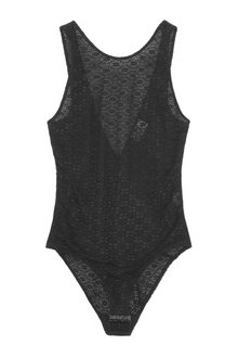 Lace Lowback Bodysuit | Black