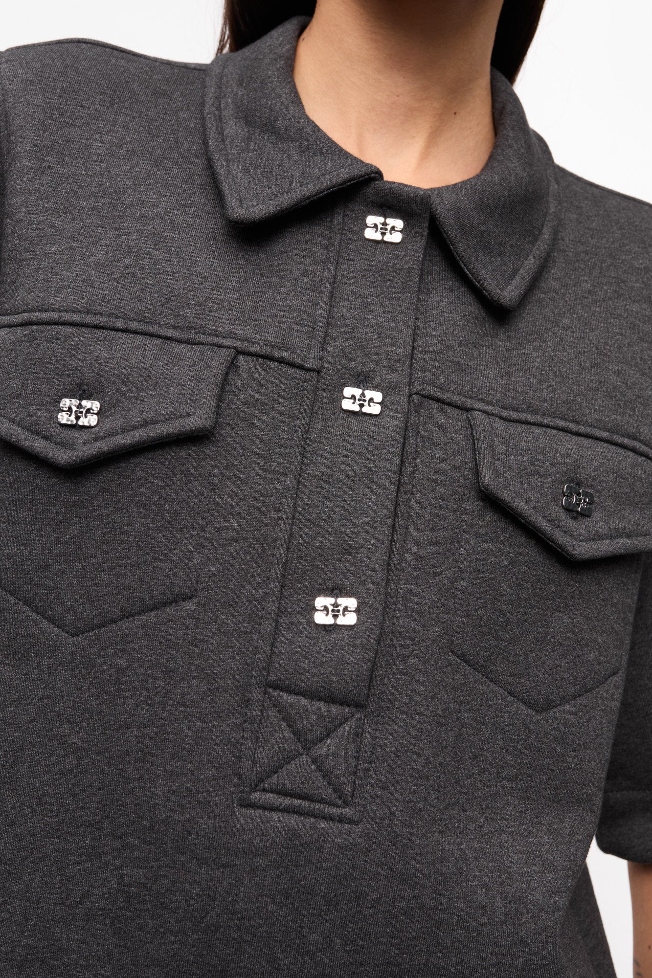 Heavy Fleece Mini Dress | Phantom