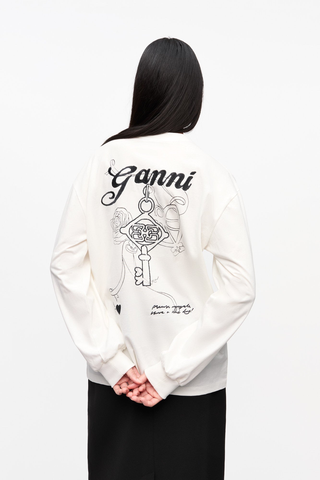 Re-cut Heavy Long-sleeve T-Shirt | Egret