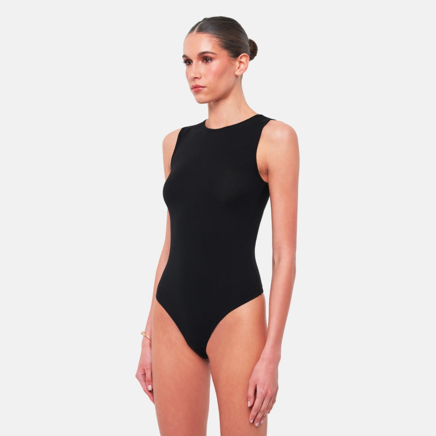 OW Collection Tanktop Bodysuit | Black Caviar