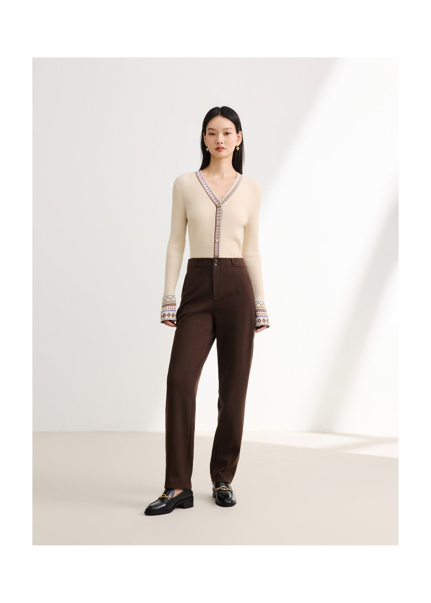 TENCEL Wool Pants | Brown