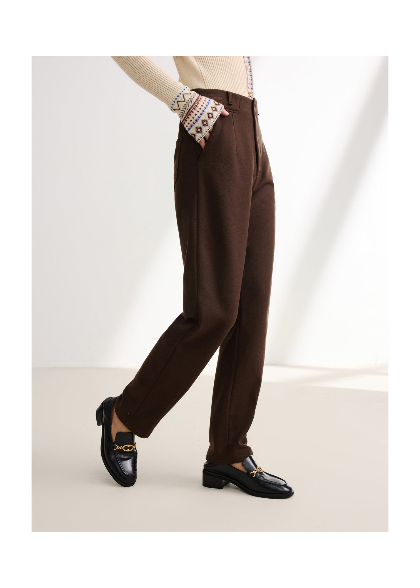 TENCEL Wool Pants | Brown