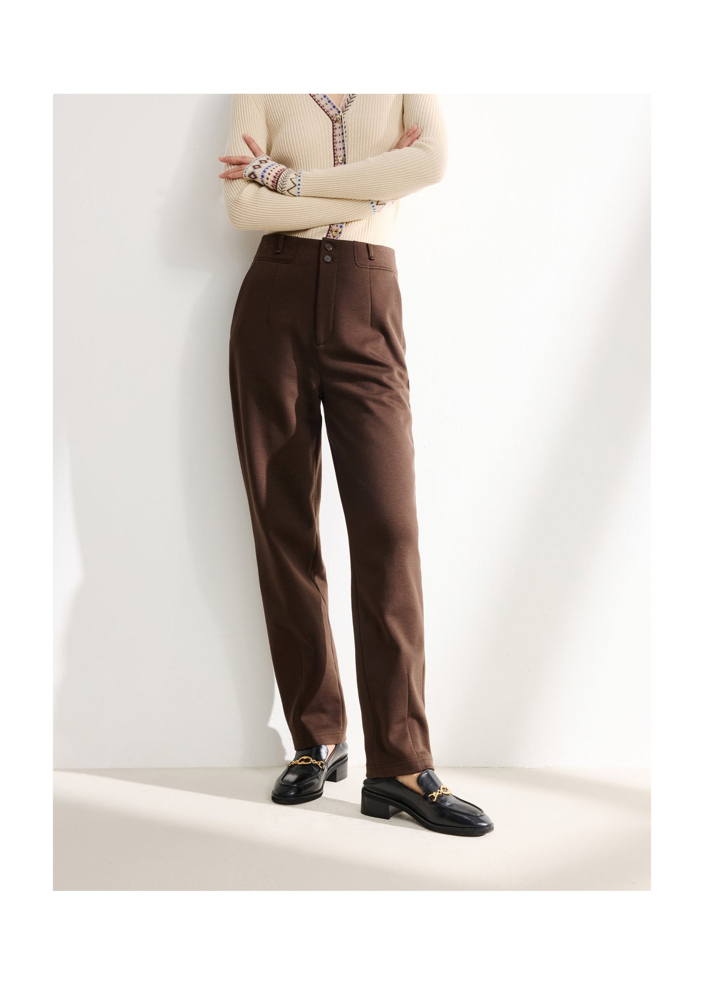 TENCEL Wool Pants | Brown