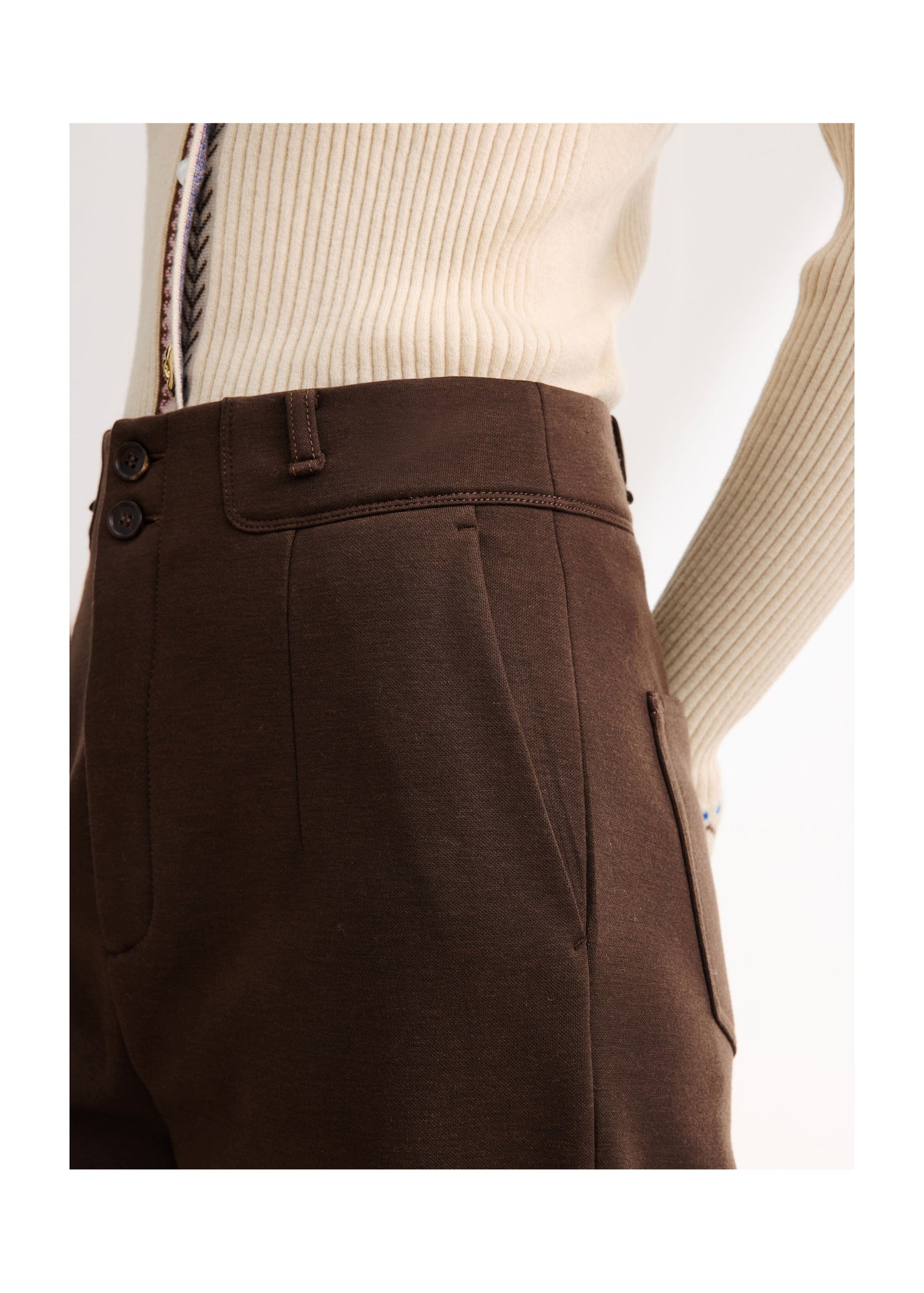 TENCEL Wool Pants | Brown