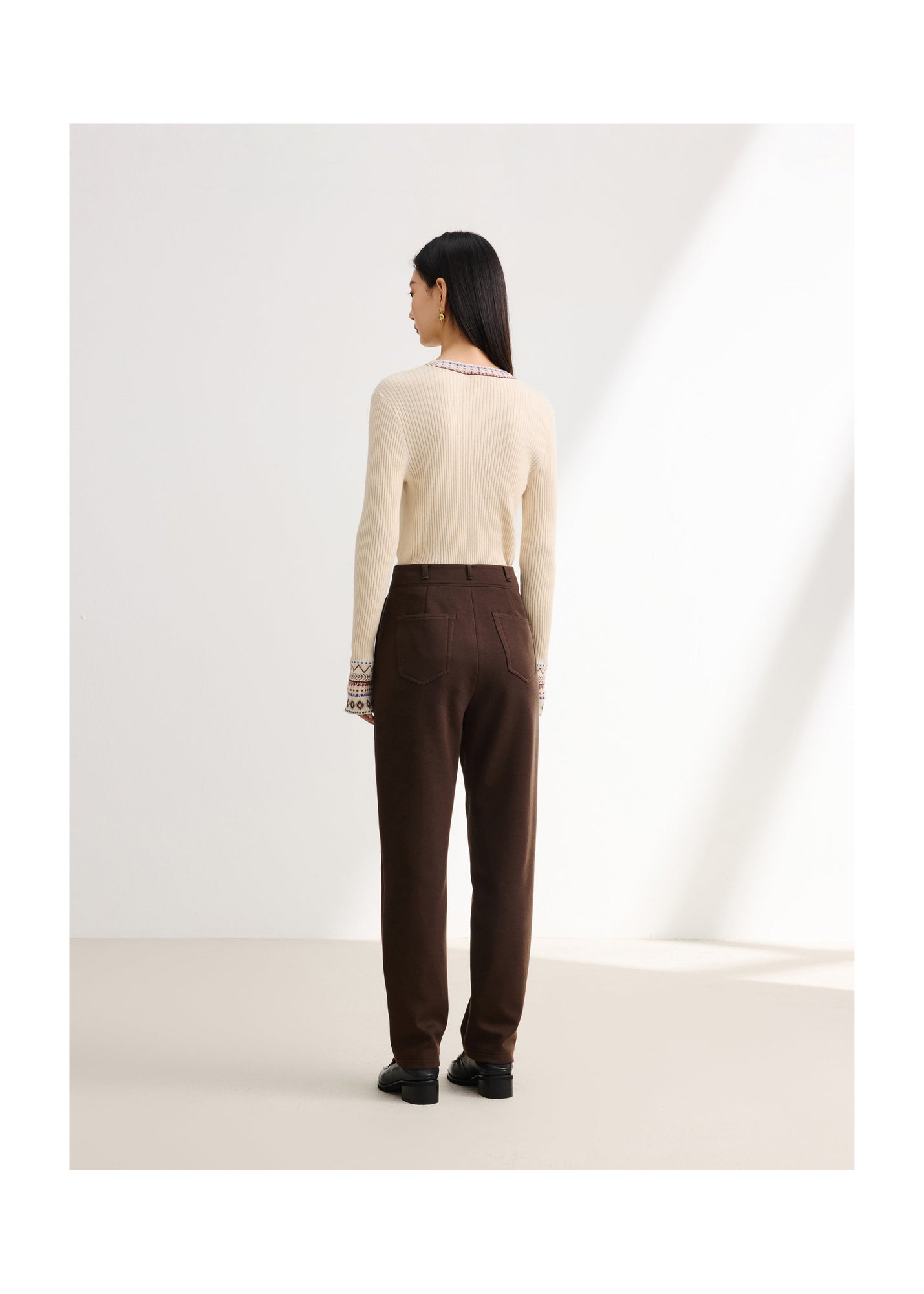 TENCEL Wool Pants | Brown