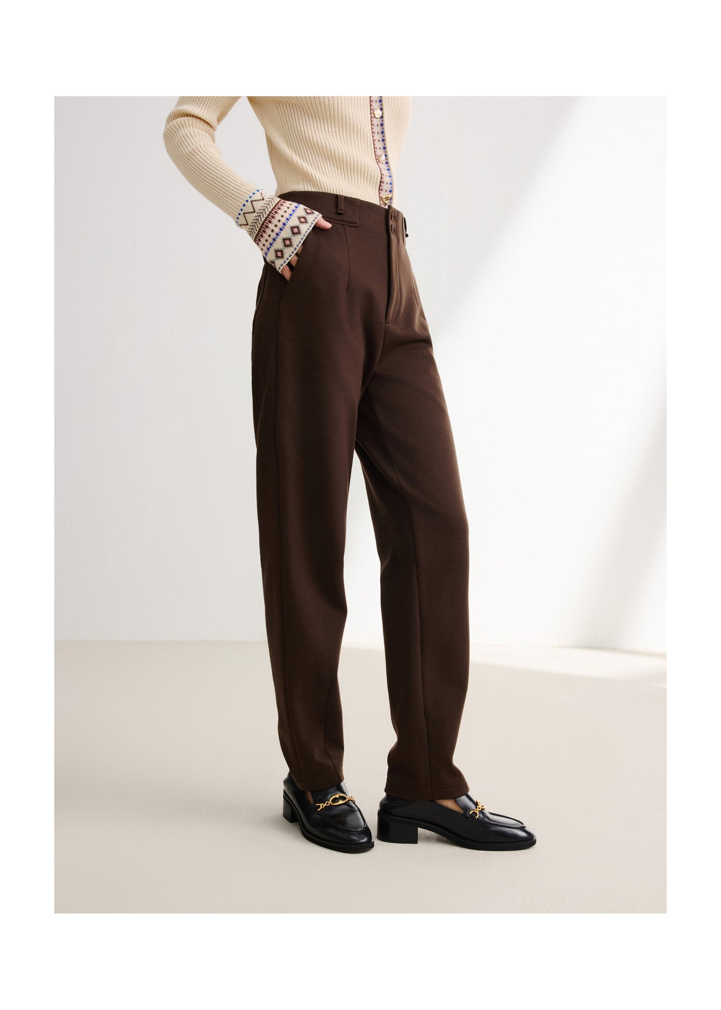 TENCEL Wool Pants | Brown