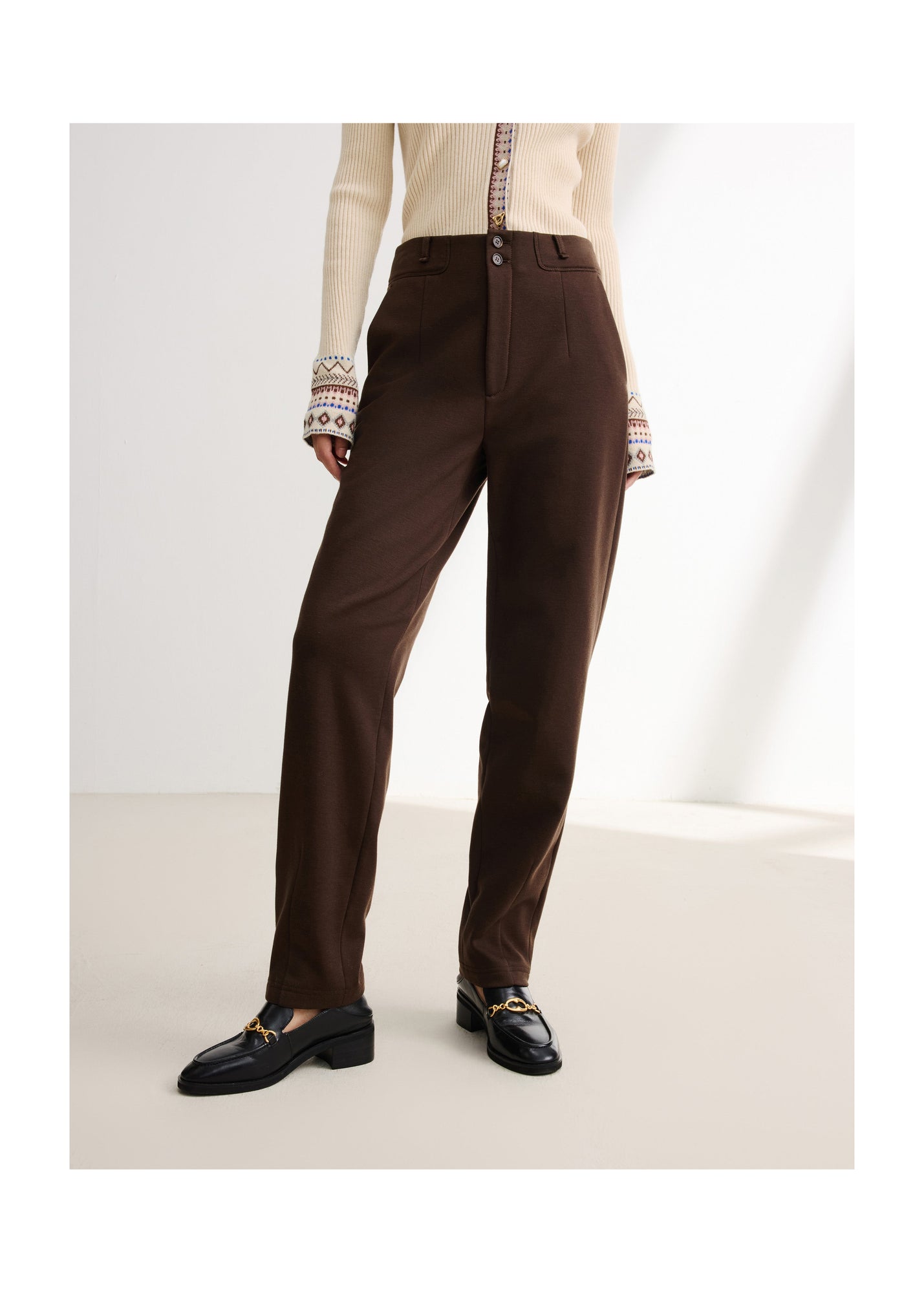 TENCEL Wool Pants | Brown