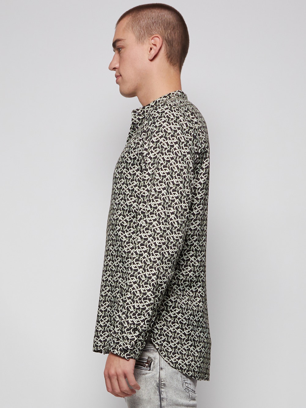 Men | Dundas | Regular Fit Deuce Shirt Monogram Print