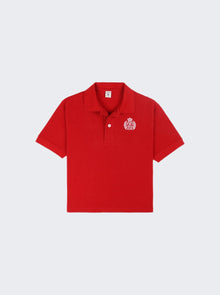 Women | Sporty & Rich | H&w Crest Pique Polo Shirt | Ruby