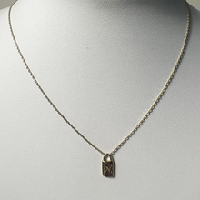 Dainty Little Lock Initial Necklace | 14K Yellow Gold