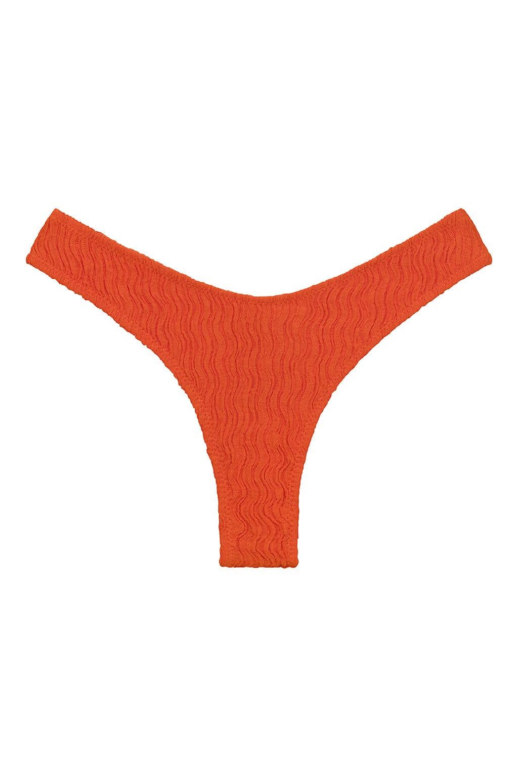 Lulu Zig Zag Stitch Bikini Bottom | Tangerine