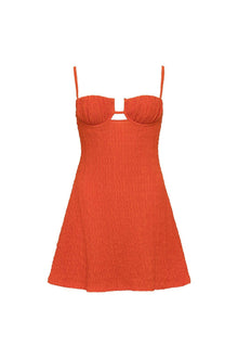 Petal Short Slip Dress | Tangerine