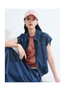 Tencel-Cotton Denim Jacket | Navy