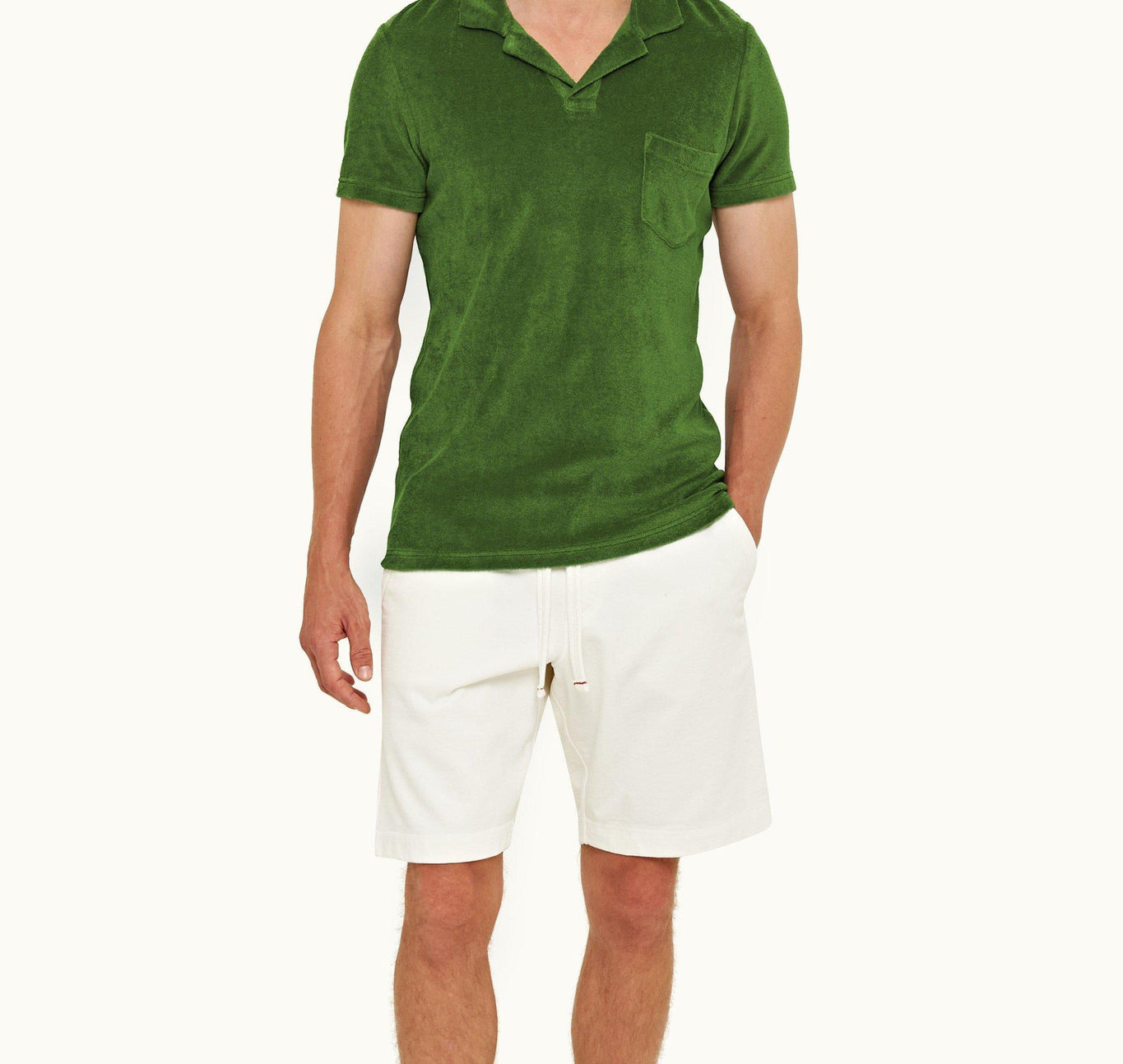 Terry Towelling Tailored Fit Towelling Polo Shirt | Conifer