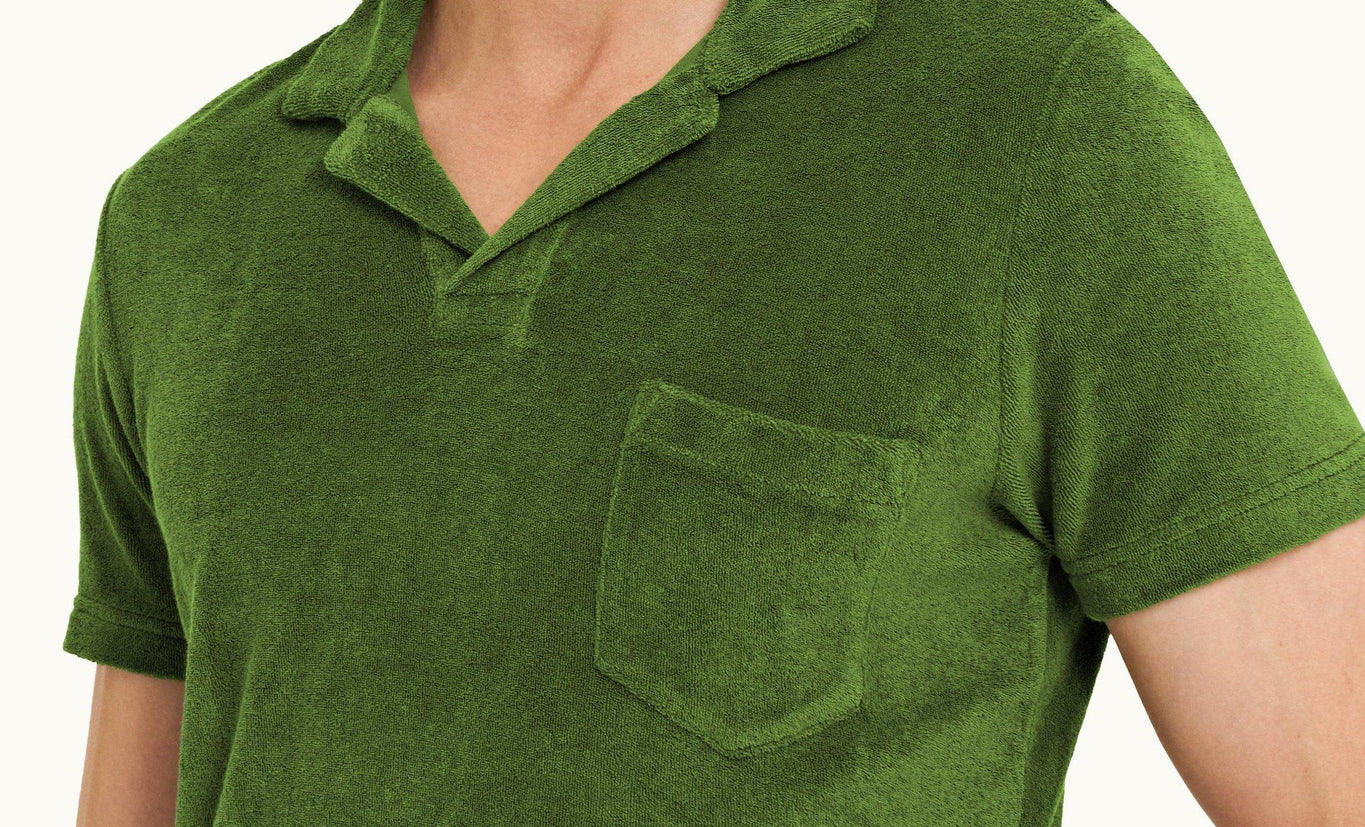 Terry Towelling Tailored Fit Towelling Polo Shirt | Conifer