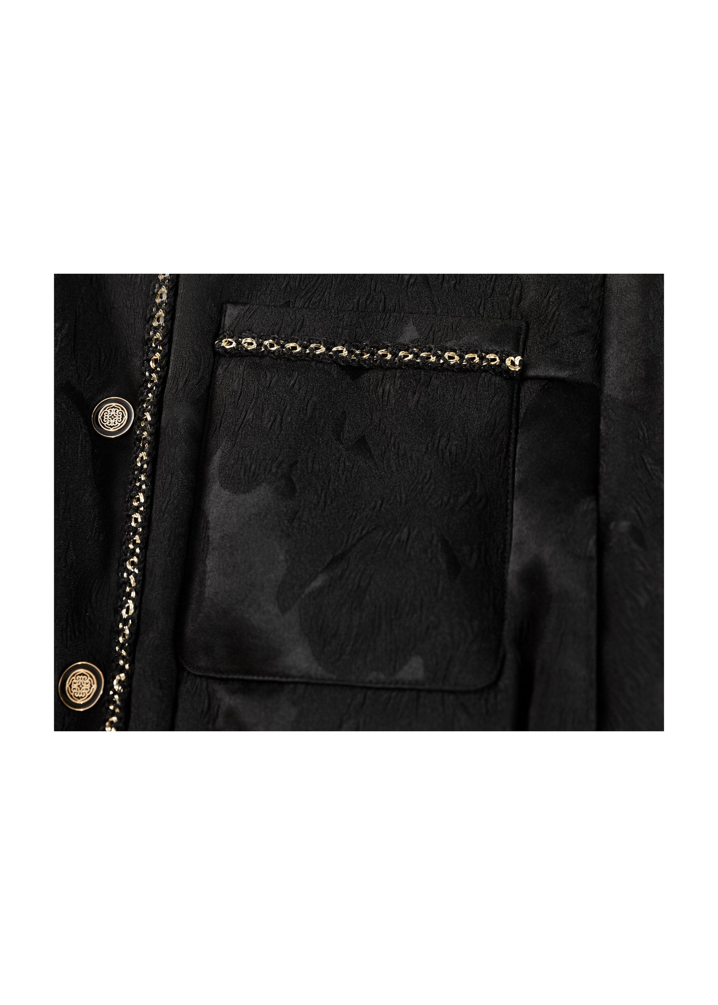 Textured Pattern Jacket | Black