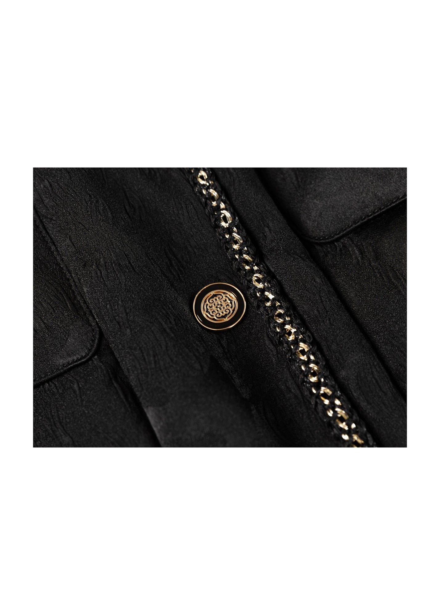 Textured Pattern Jacket | Black