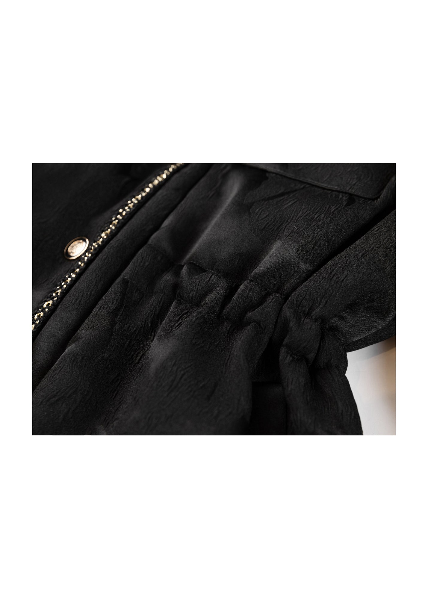Textured Pattern Jacket | Black