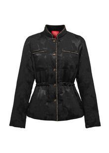 Textured Pattern Jacket | Black